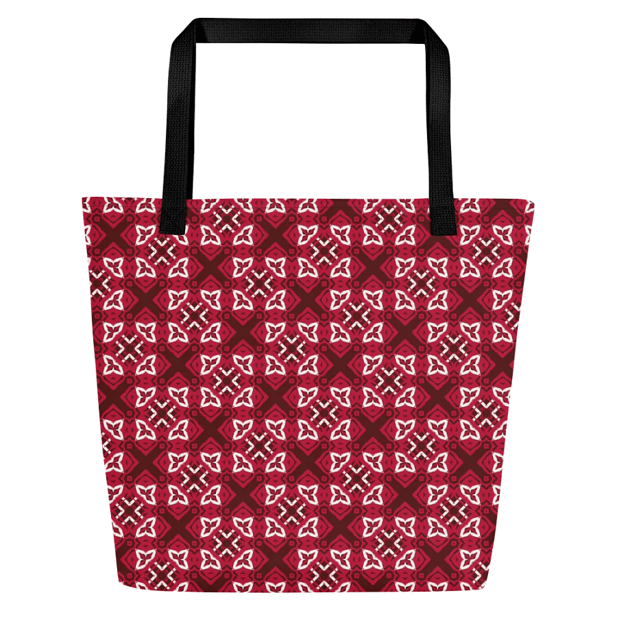 Red Symmetry All-Over Tote Bag product image (4)