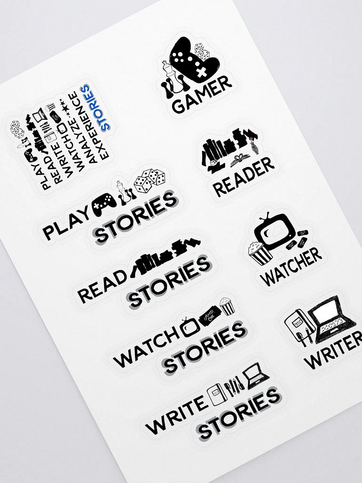 Experience Stories Sticker Sheet (Blue, Gray, Black and White) product image (1)