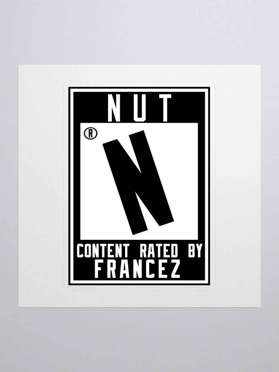 Rated N For Nut Sticker product image (1)