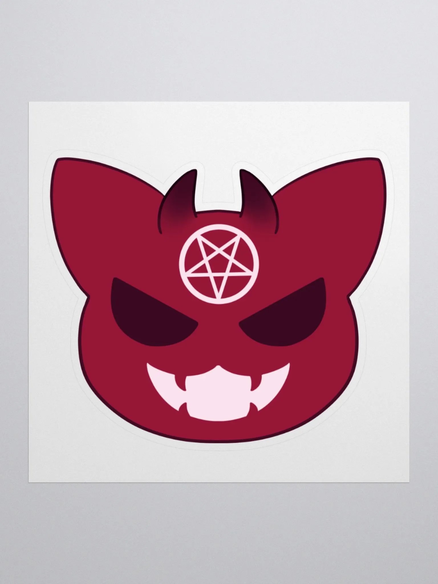 Bowtie Demon Cat Sticker product image (1)