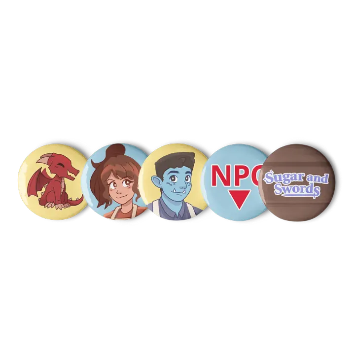 Sugar and Swords Pin Button Set product image (1)