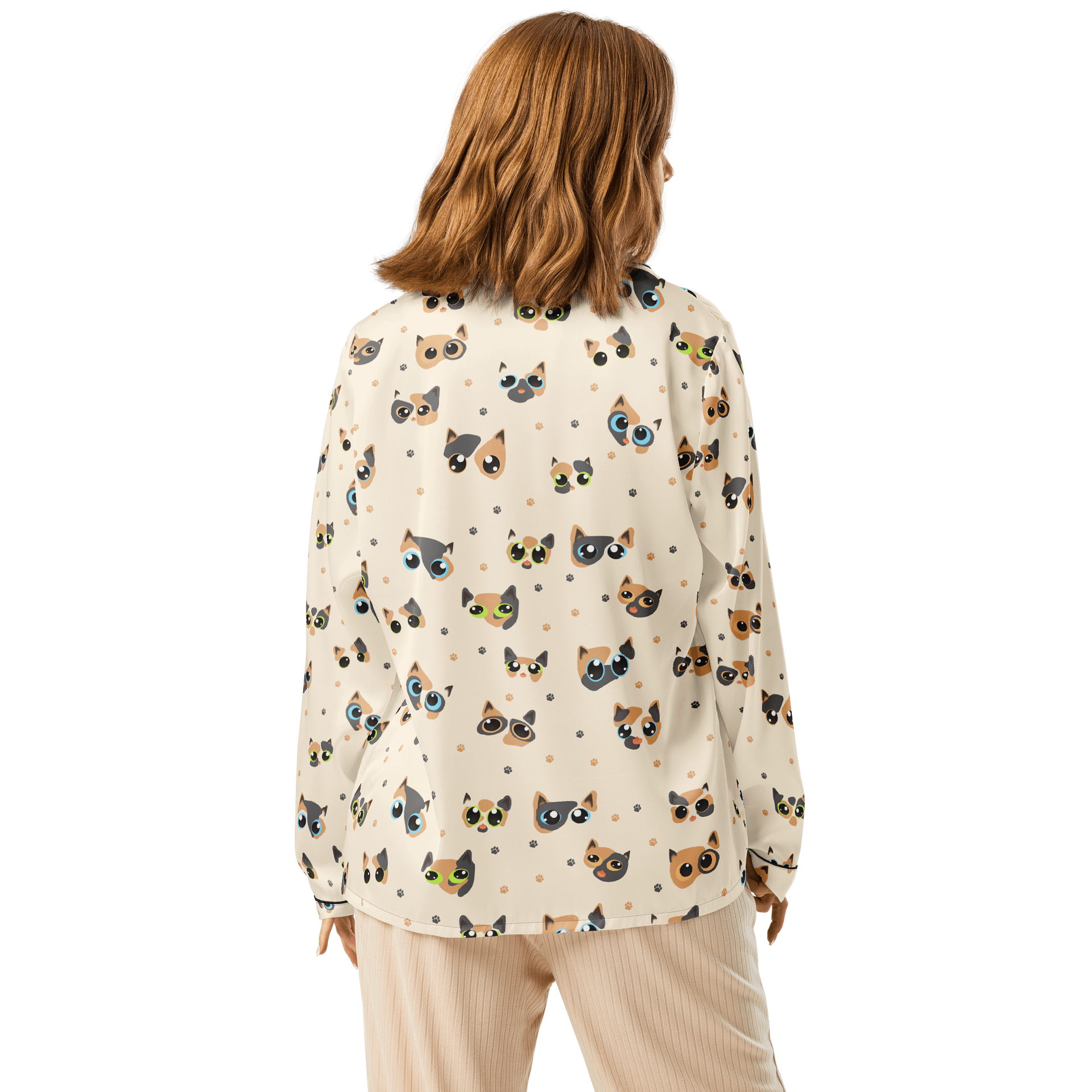 Calico Cats Long Sleeve Pajama Top product image (2)
