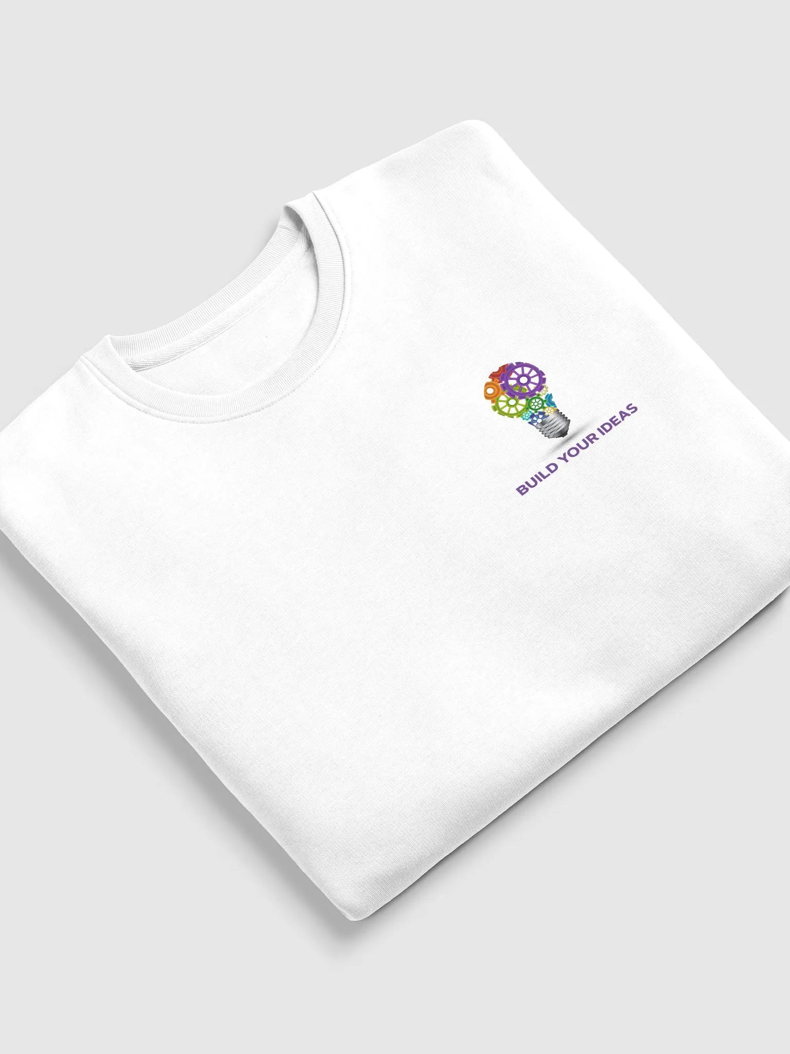 Build Your Ideas Crewneck Sweatshirt Crisp White With Purple product image (5)