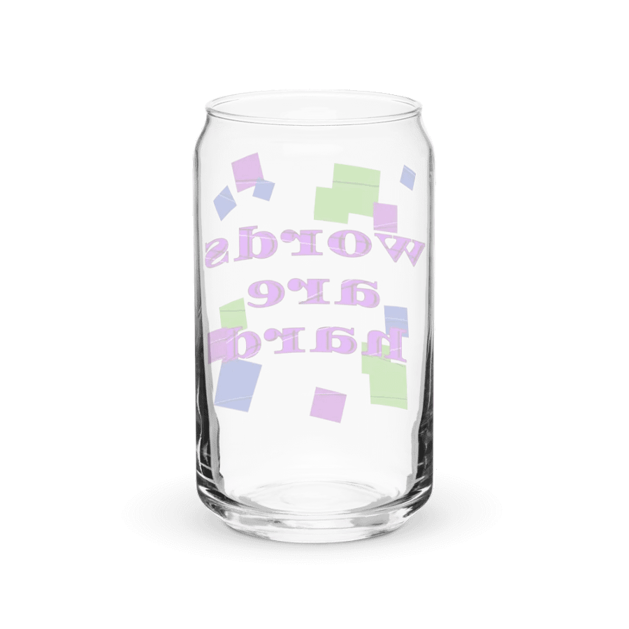 words are hard glass product image (38)