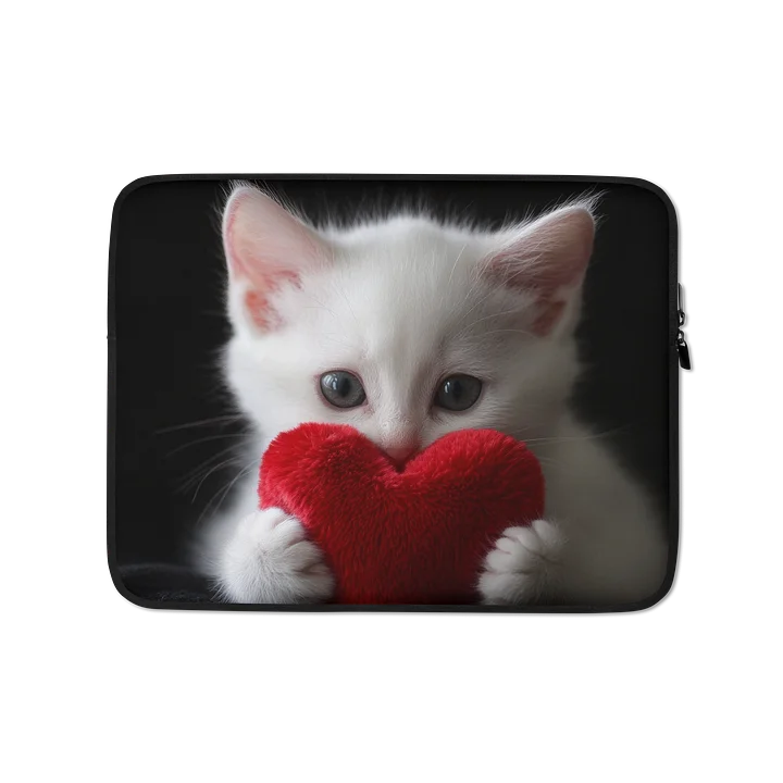 Heartfelt Kitten Laptop Sleeve product image (1)