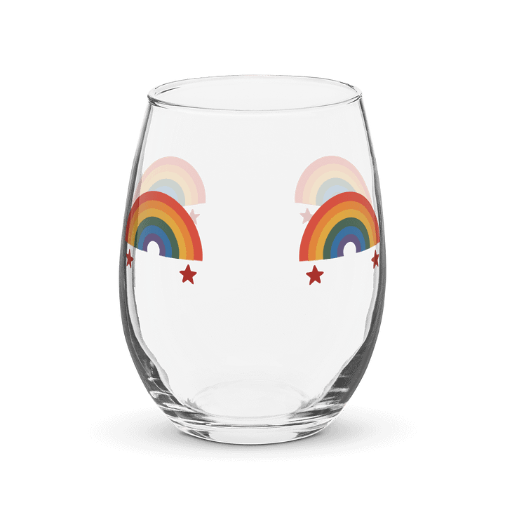 Rainbow Elegance Stemless Wine Glass product image (2)