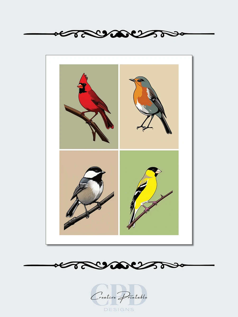 Printable Memory Card Game - Woodland Birds product image (3)