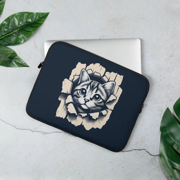 Peekaboo Kitty Laptop Sleeve product image (2)