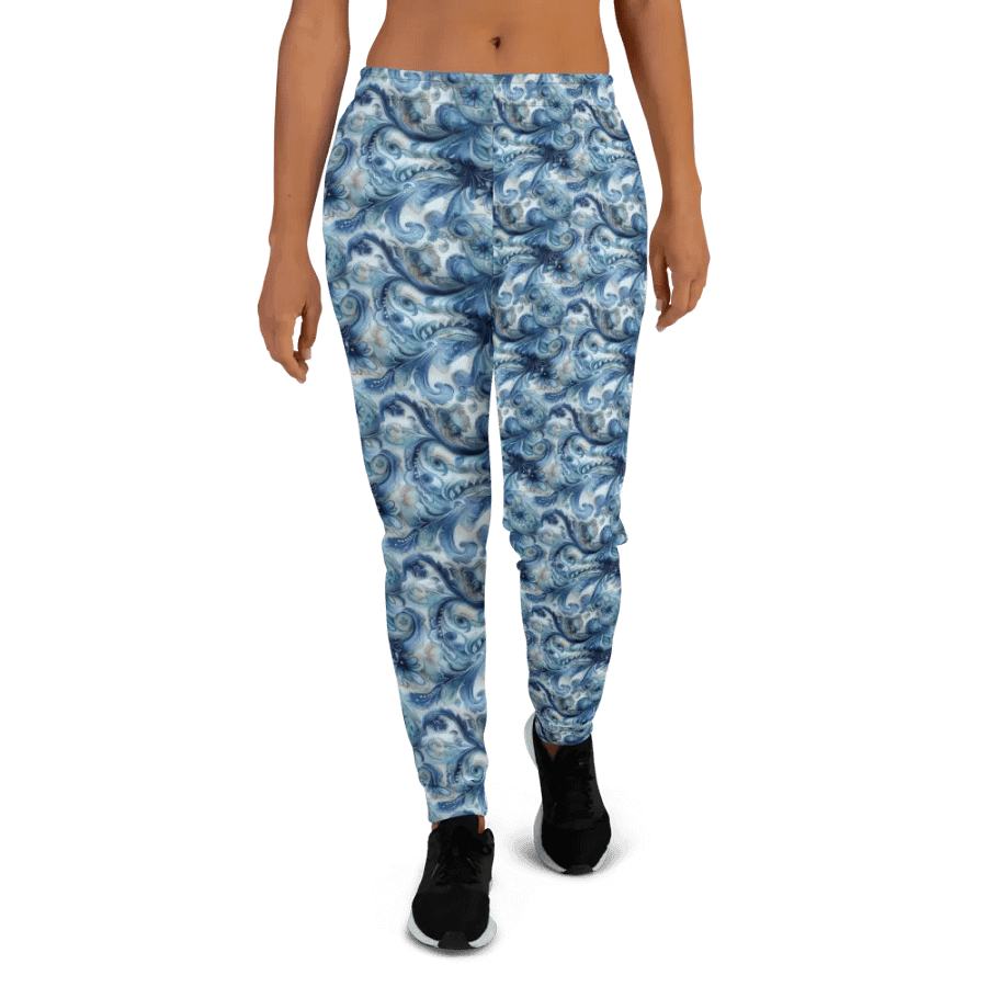 Blue Floral Lose Fit Joggers product image (2)