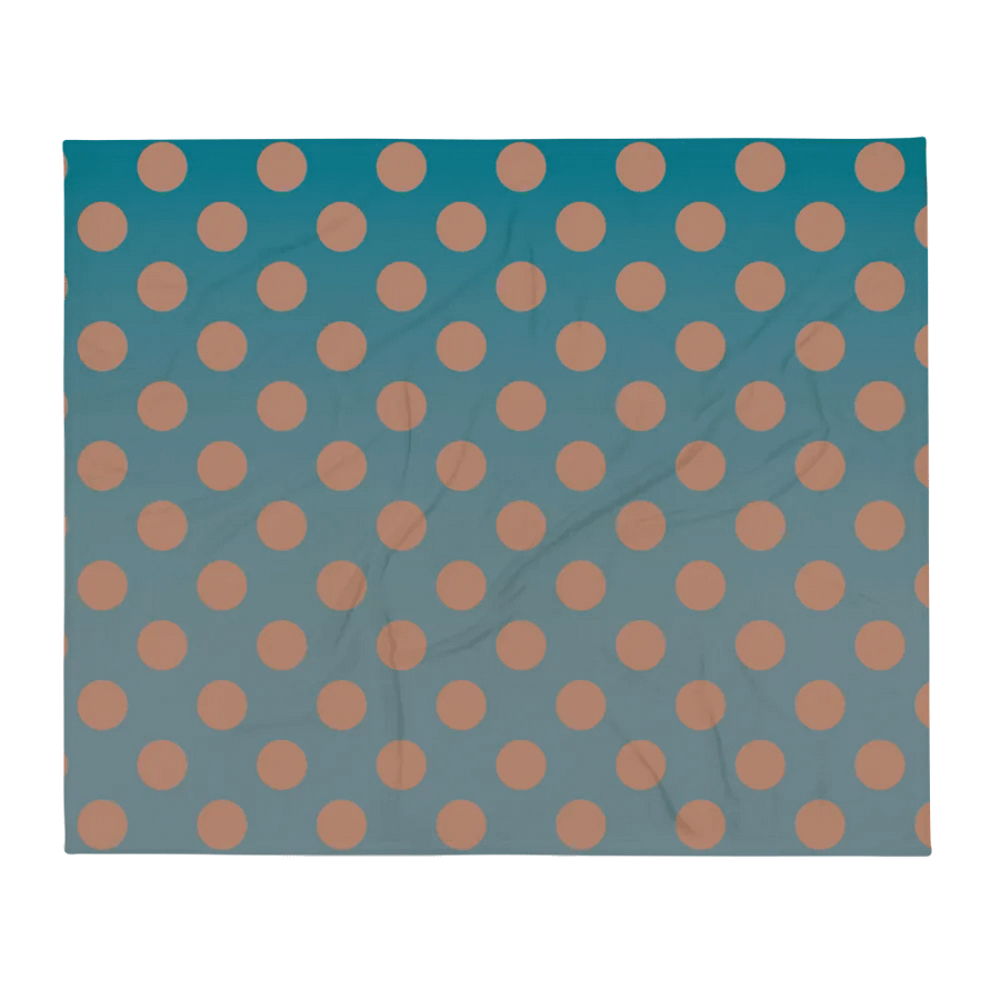 Denim and Brown Polkadots Throw Blanket product image (2)