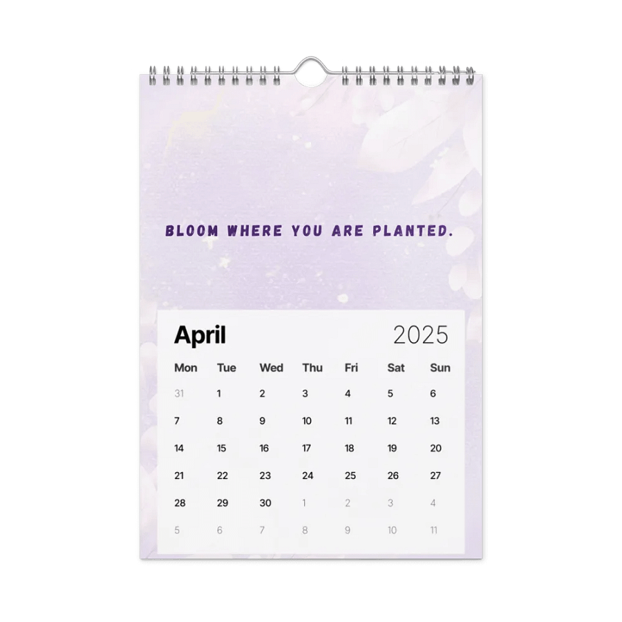 FLORAL INSPIRATIONAL QUOTES WALL CALENDAR 2025 product image (1)