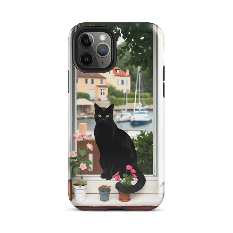 Black cat on the window iPhone® Tough Case product image (25)