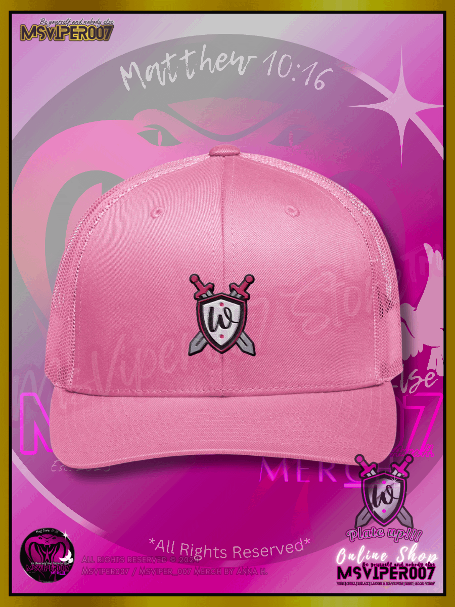 Trucker Hat [Embroidered Design(s) - MsViper007's "WS-Plate Up!!!™ " [royal pink] [V1] Foam Trucker Hat by Anna H. product image (1)