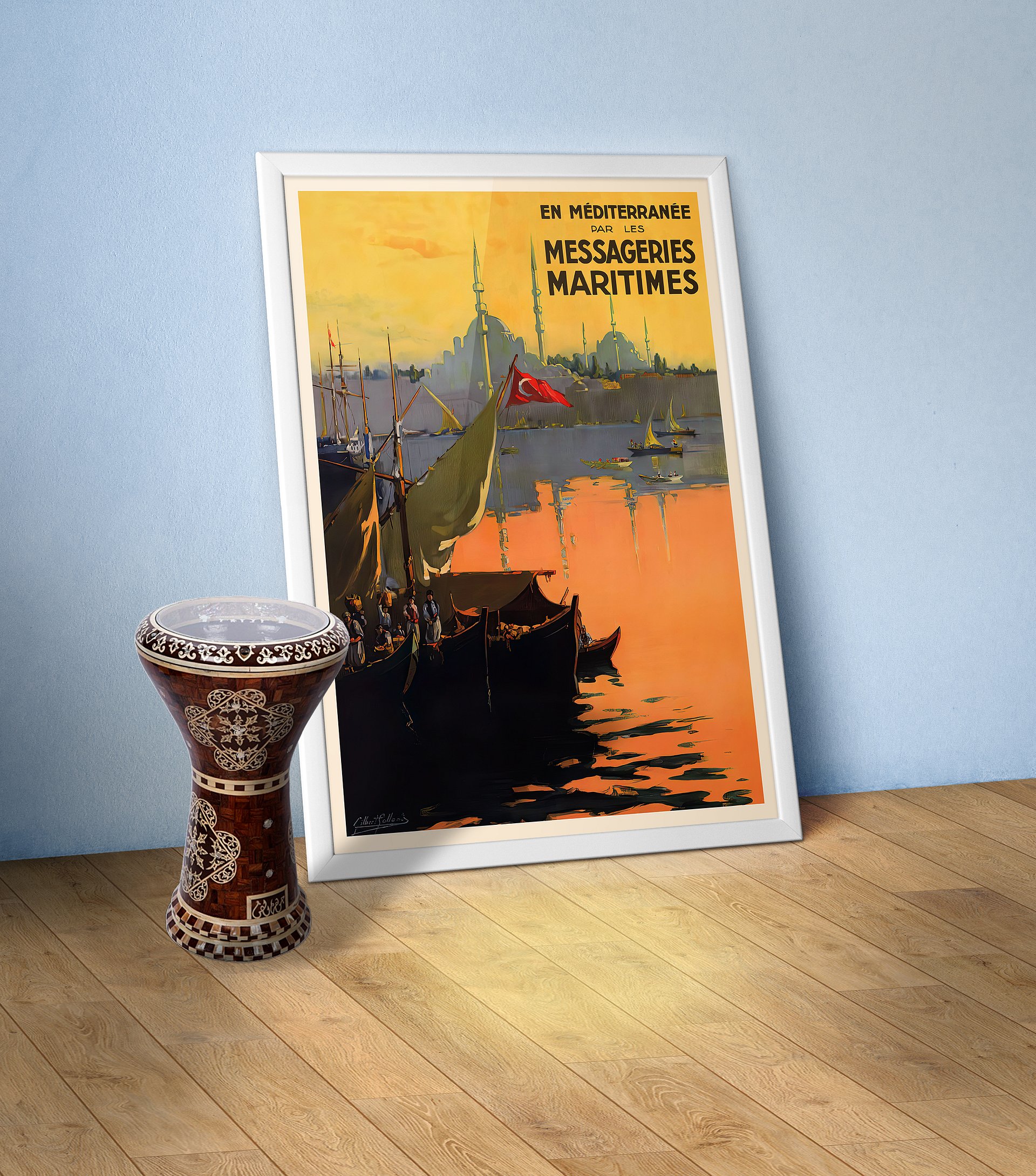 Istanbul, Turkey, 1910s — retro vintage travel poster product image (1)
