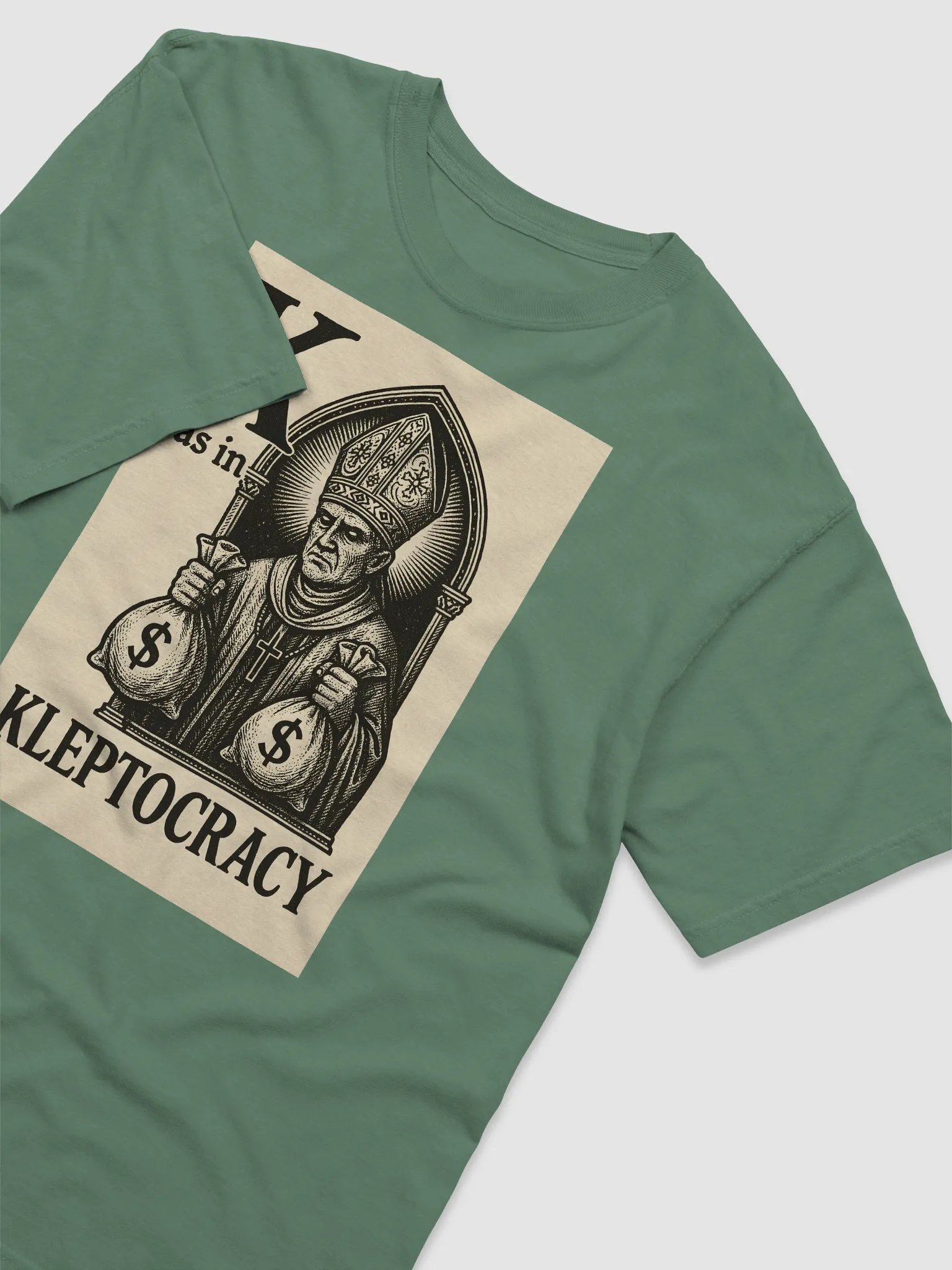 K as in kleptocracy garment-dyed heavyweight t-shirt by dark alphabet product image (3)