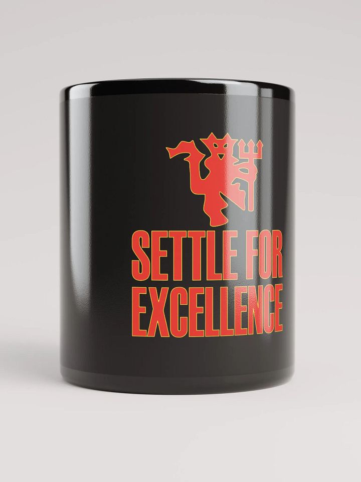 Manchester United - Settle For Excellence - Black Glossy Mug product image (1)