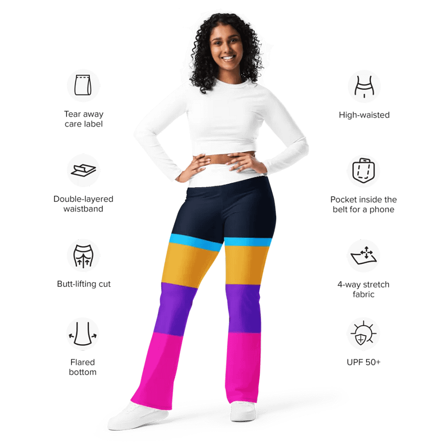 Color Block Flare Leggings product image (5)