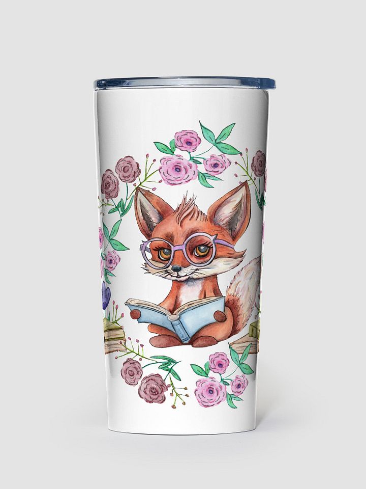 Book Smart Fox Steel Tumbler product image (1)