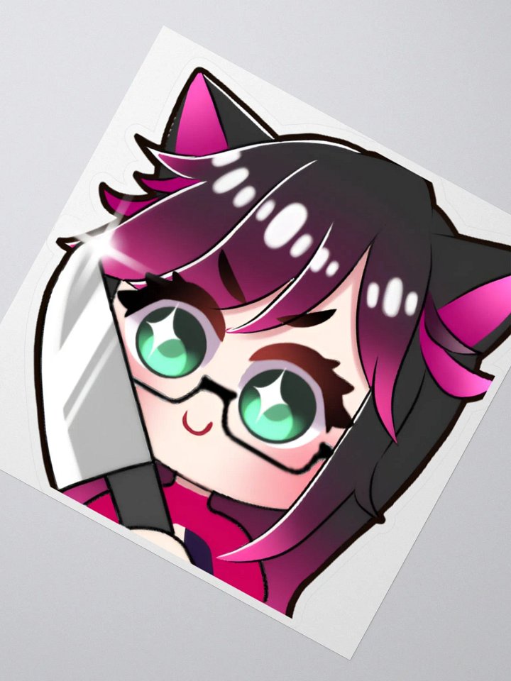 Large DJ Megu Knifu Kiss Cut Sticker product image (2)