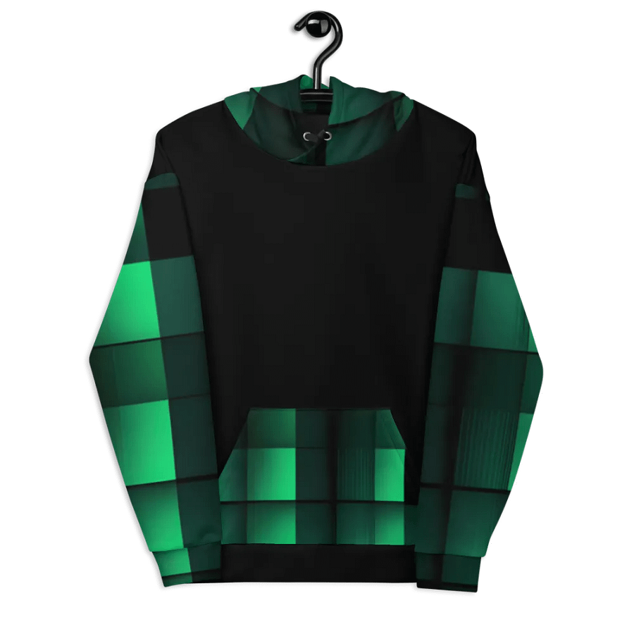 Black And Green Squares Unisex Hoodie product image (7)