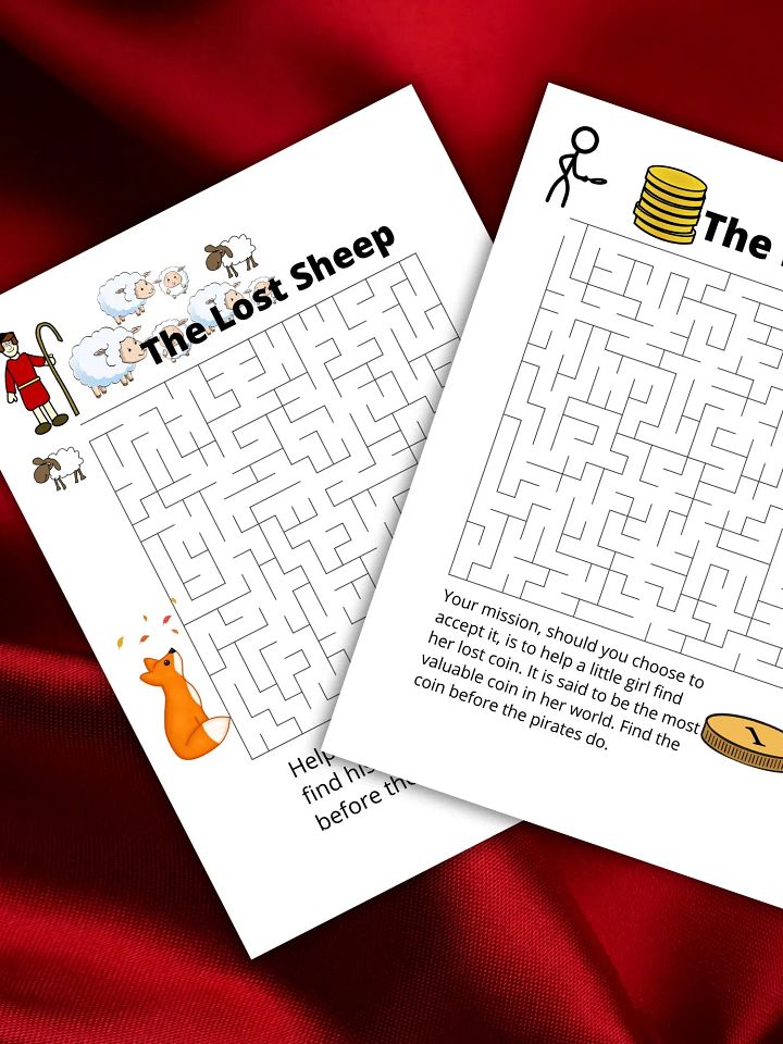 Maze printable instant download Maze book, Christian maze book download and print now. Games for kids product image (2)