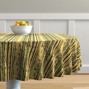 Seamless Pattern - Bamboo in Green and Brown on Yellow product image (7)