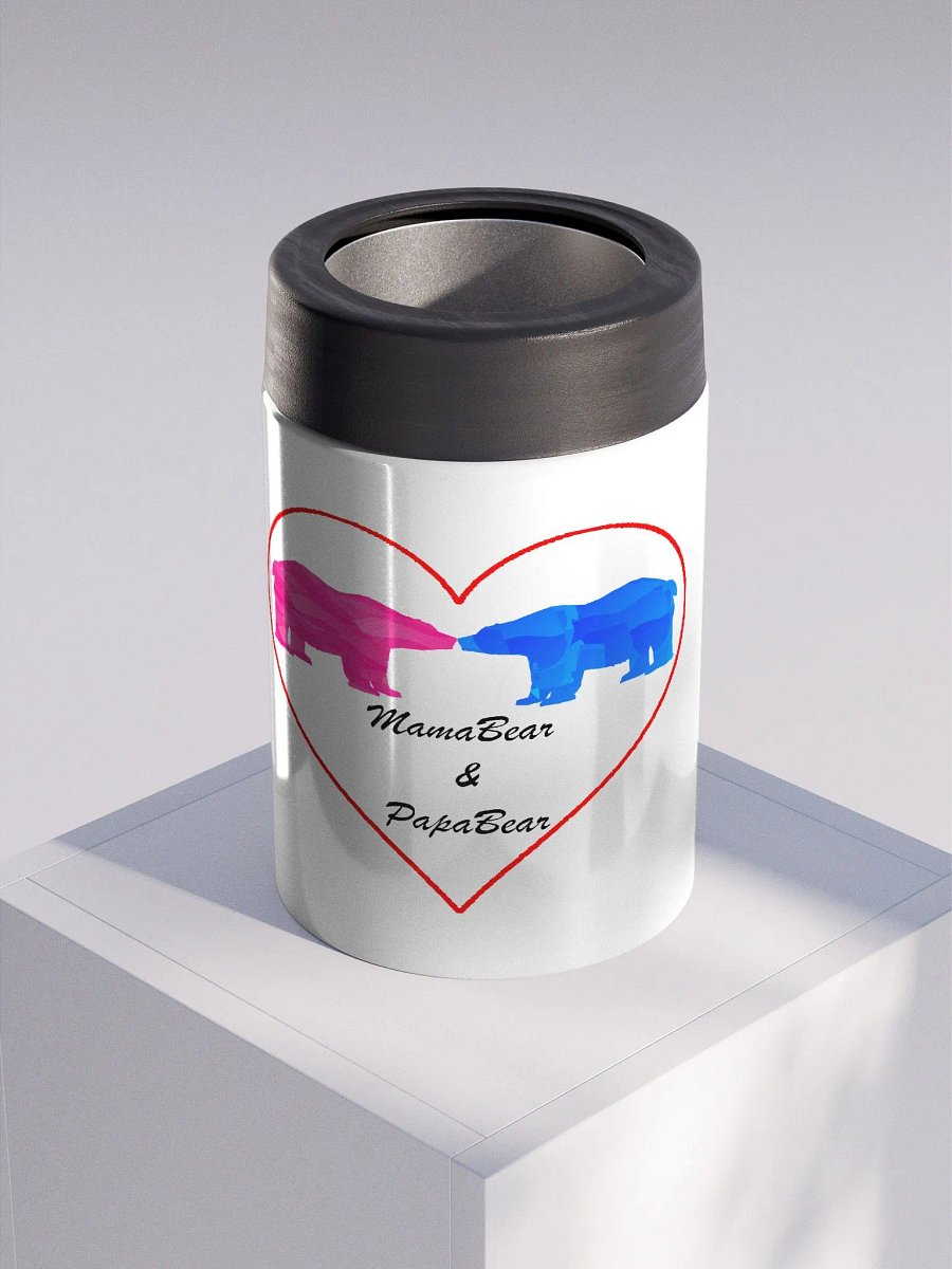 Mama & Papa Bear Stainless Steel Koozie product image (1)