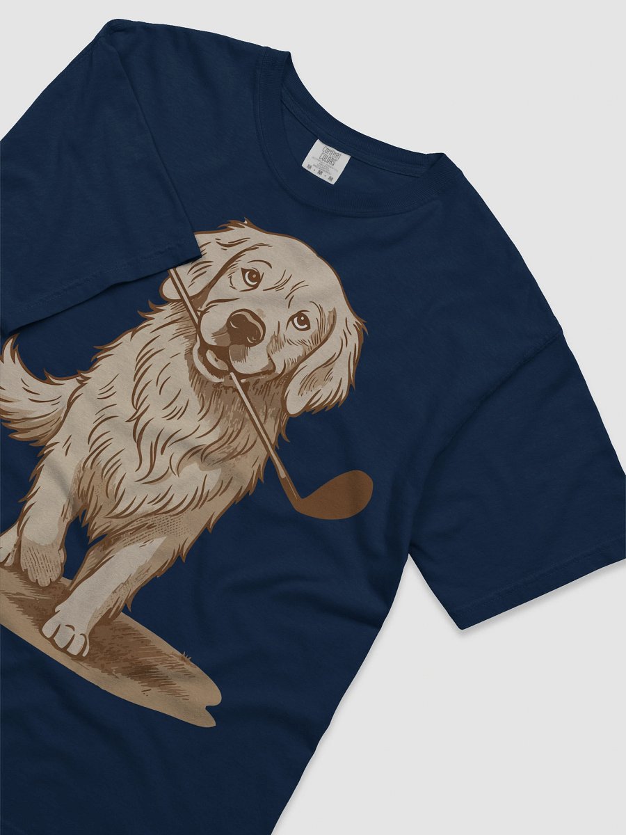 Golfing Golden Retriever Pup Cotton Tee product image (11)
