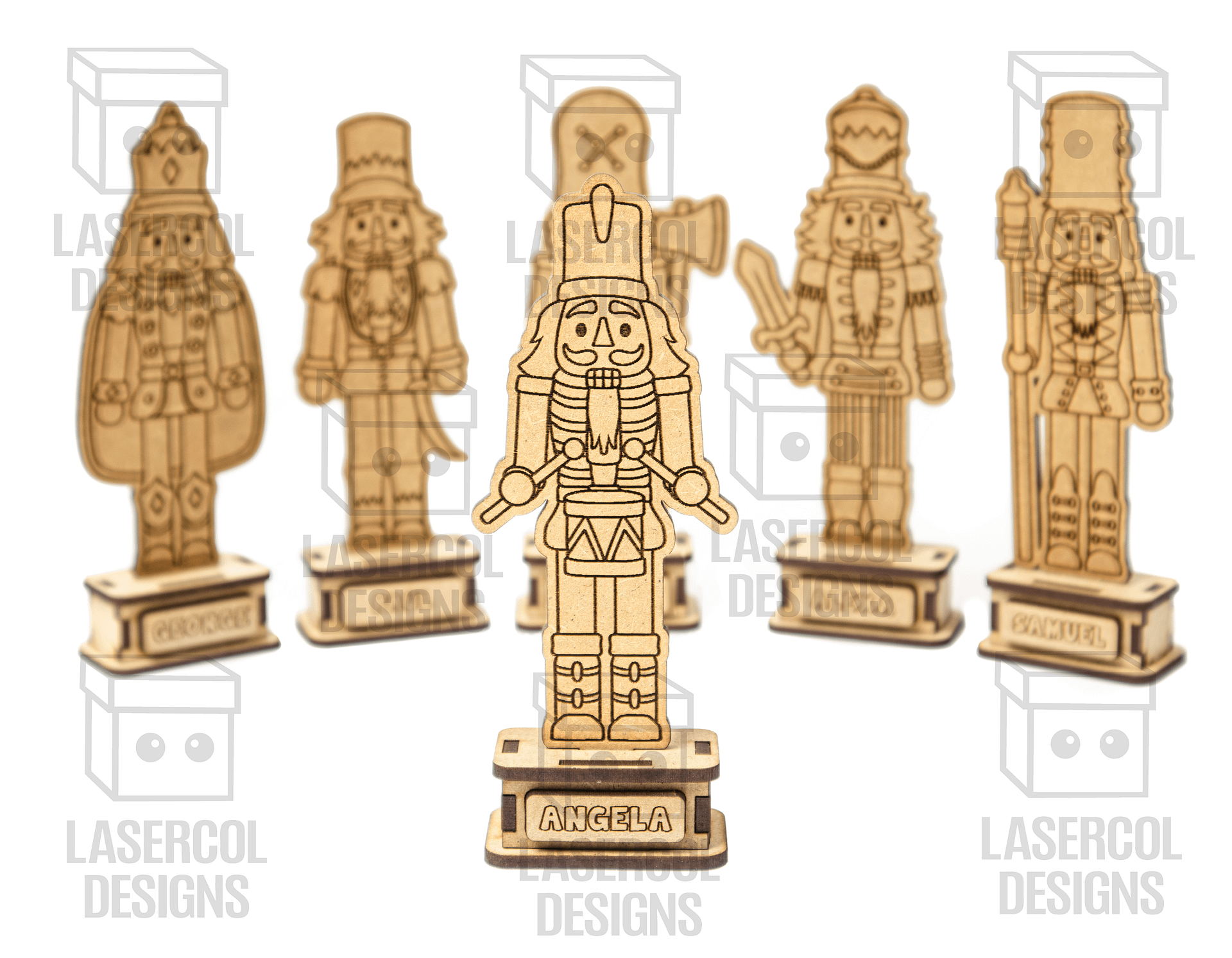 Nutcracker Set (2 Sizes, 6 Styles) - Christmas Gift - Laser Cut Files product image (9)