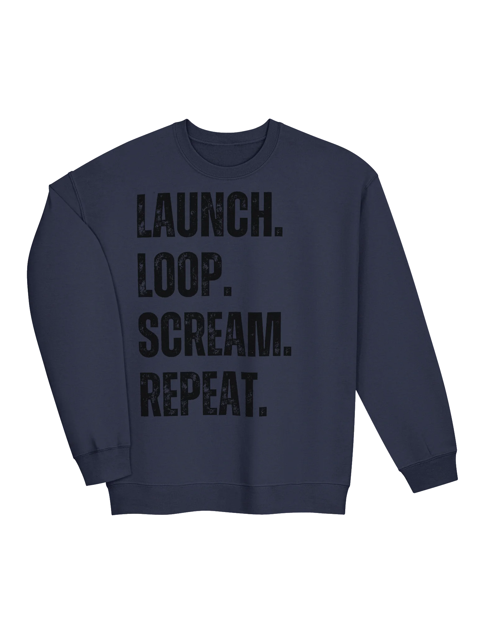 Launch Loop Scream Repeat Sweatshirt – Roller Coaster Thrill Ride Apparel product image (2)