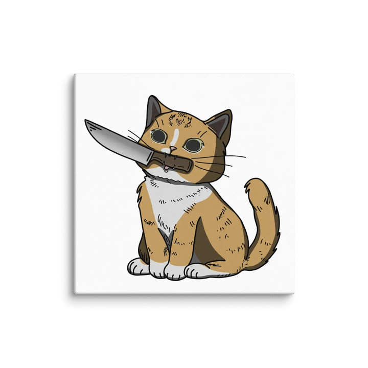 Scary cat canvas print product image (1)