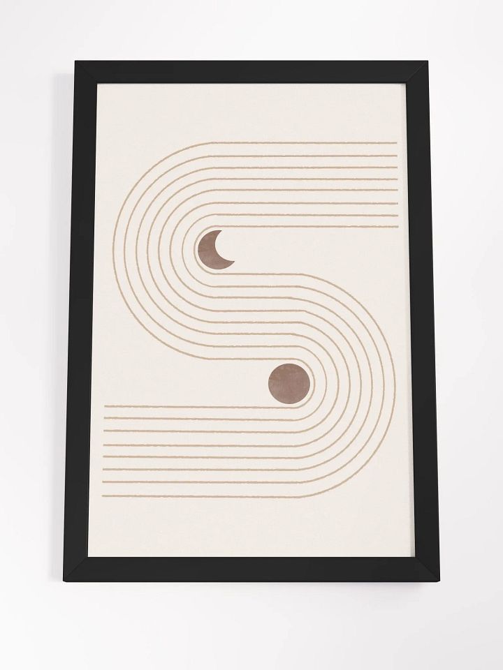 S-Curve Geometric Art Print | Modern Abstract Design with Dynamic Flow product image (1)