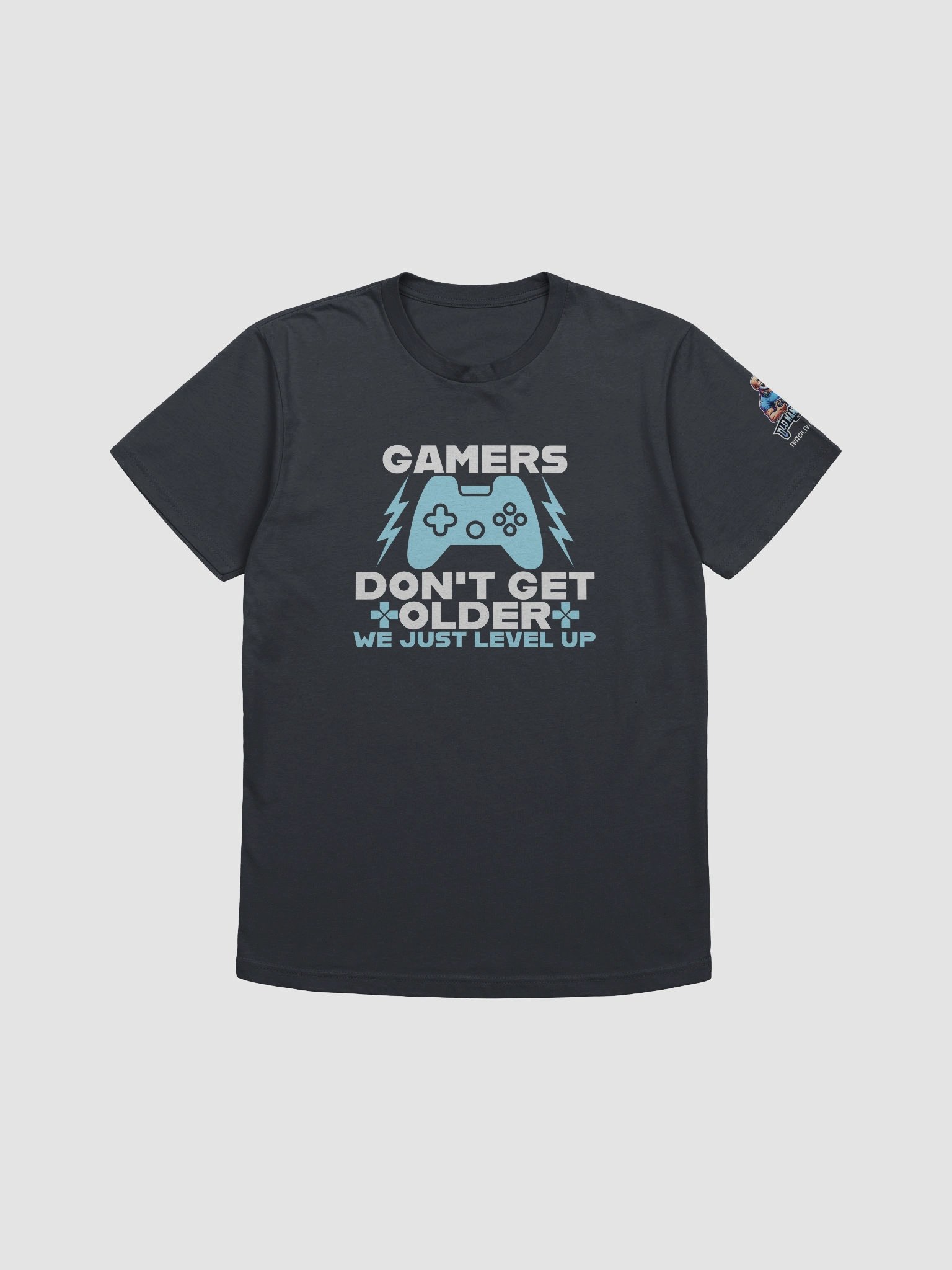 Level Up Lightning Bolt Gaming Controller T-Shirt product image (3)