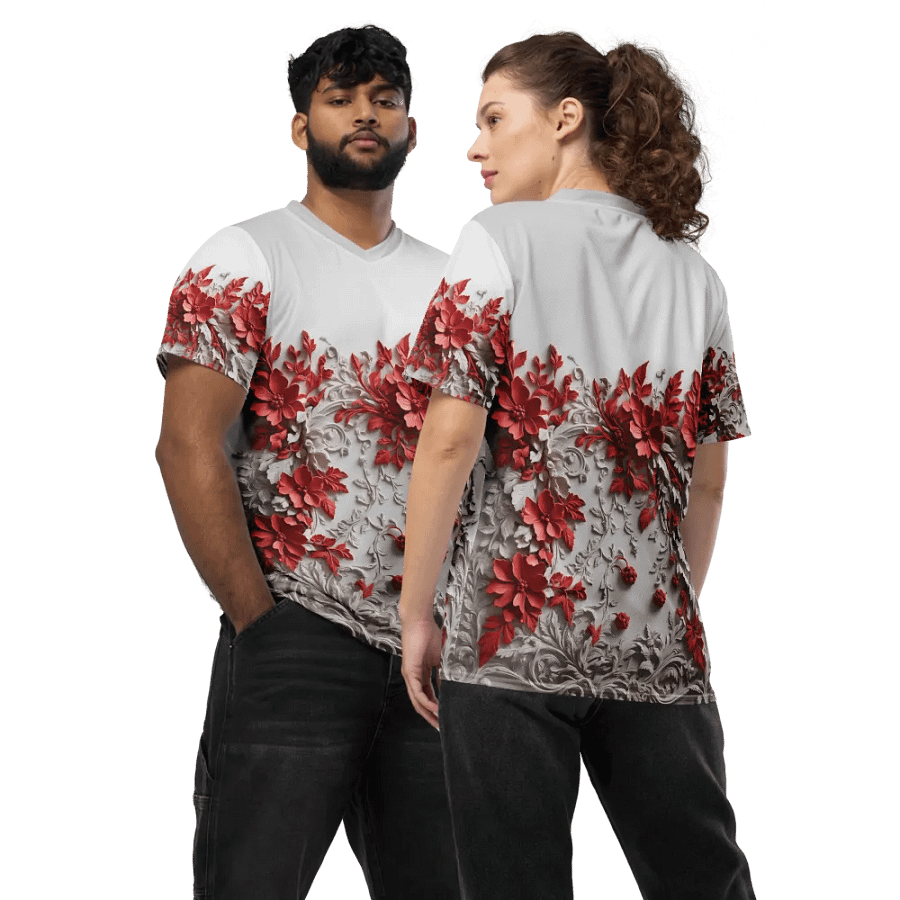 Red rose t shirt product image (4)