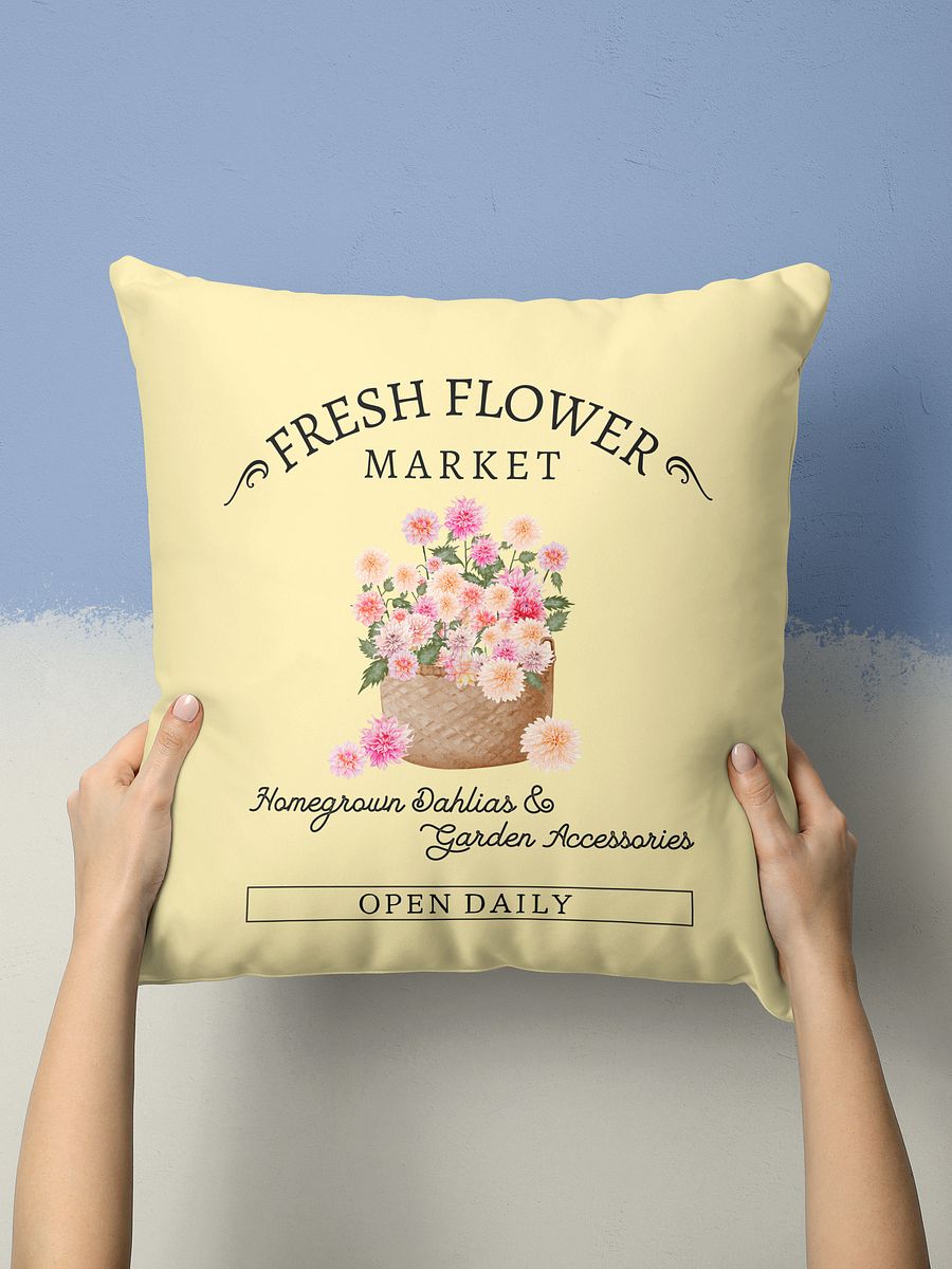 Fresh Flower Market Dahlia Summer Cottage Pillow product image (3)