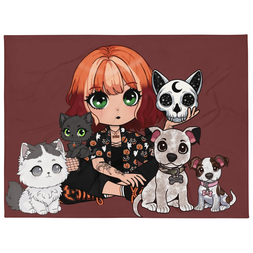 The spooky crew throw blanket product image (1)