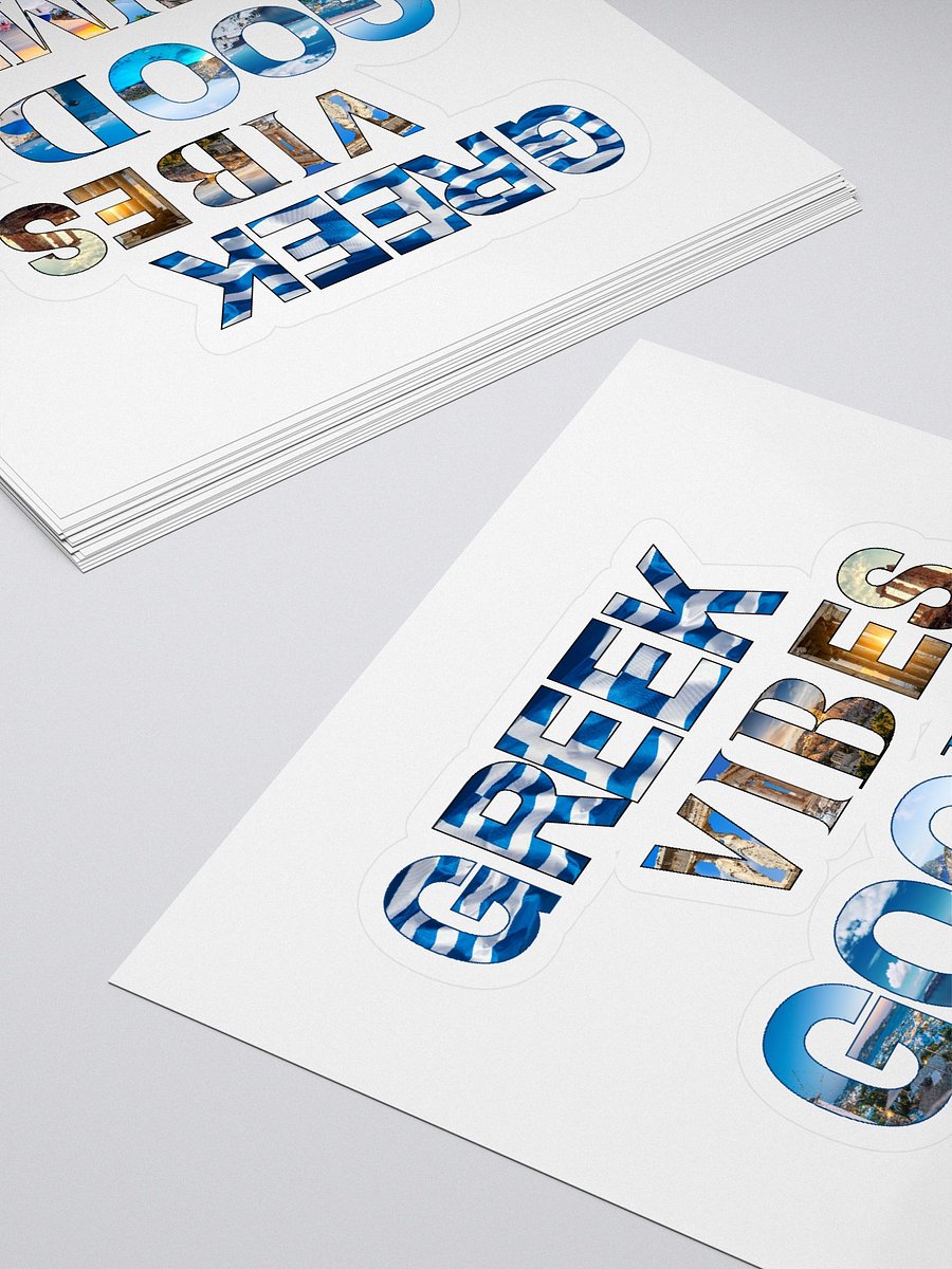 Greek Vibes Good Times Kiss Cut Stickers product image (4)