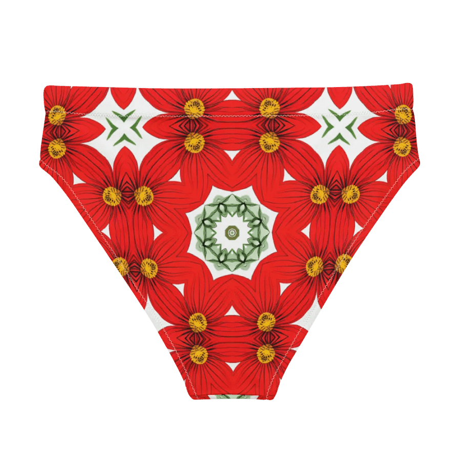 Kaleidoscopic Blooms High-Waisted Bikini Bottom product image (2)