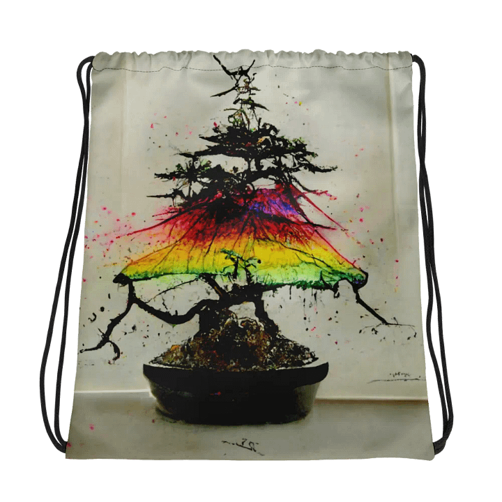 Fuji Bonsai Rainbow Drawstring Bag product image (1)