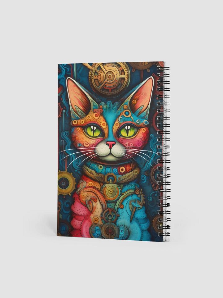 Whimsical Steampunk Cat Spiral Notebook product image (2)