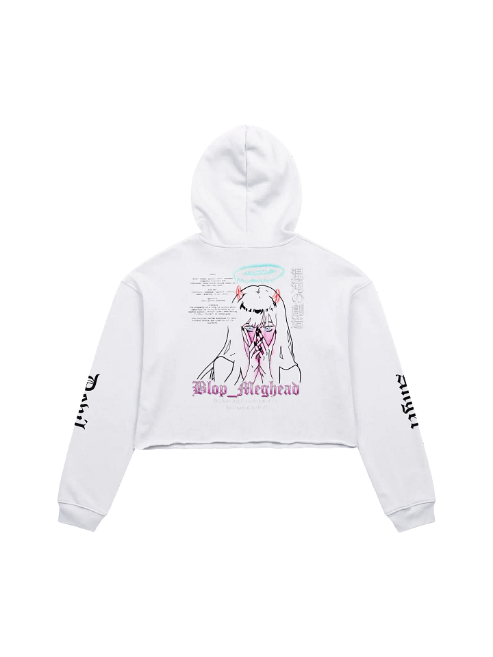 Creation of Chaos Fleeced Crop Hoodie - Black Print product image (12)