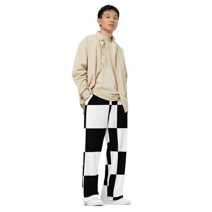 Checkered XXX Wide leg pants product image (2)