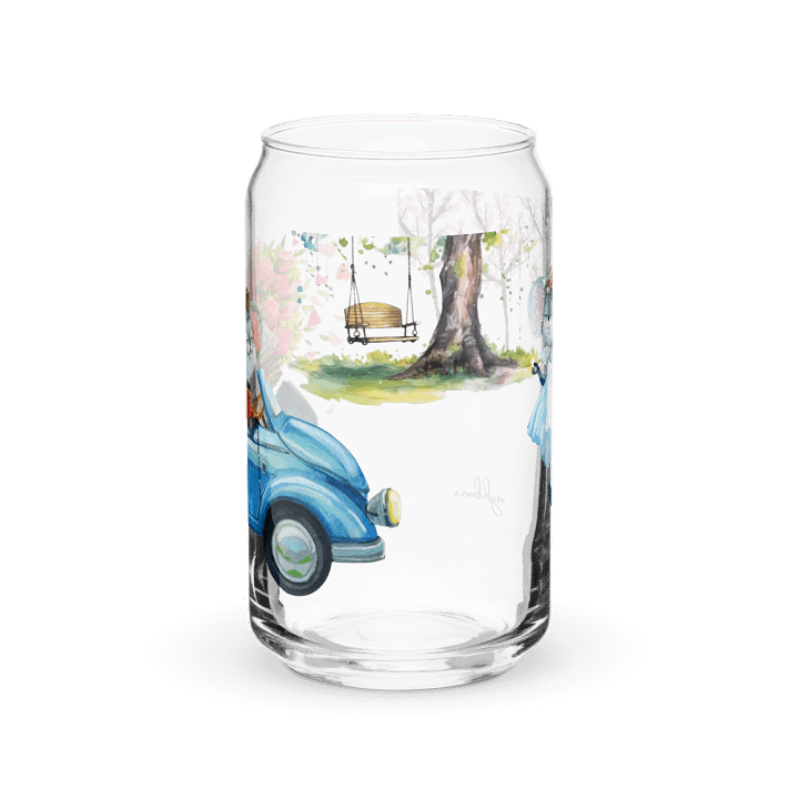 Four Seasons of Love: Love In Full Bloom Can-Shaped Glass | Romantic Spring Drinkware product image (1)