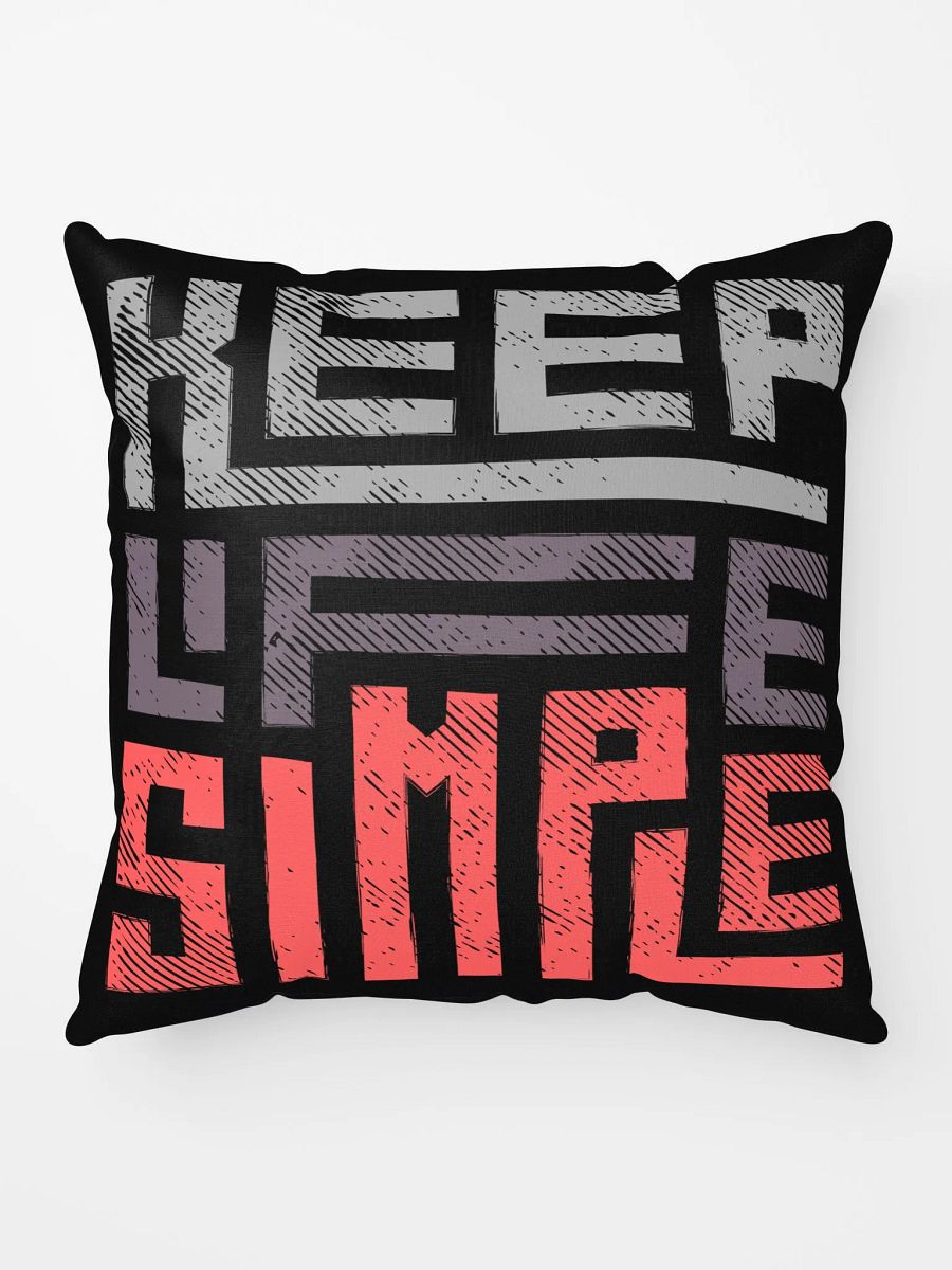 'Keep Life Simple' Black Pillow product image (1)