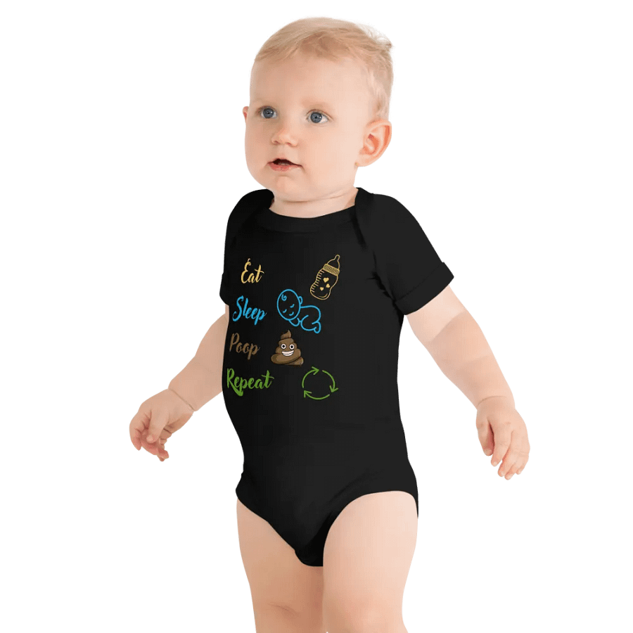 Eat Sleep Poop Repeat Color Baby Onesie product image (14)