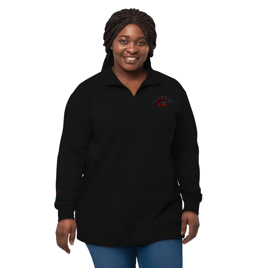 Abstract Red Structure Unisex Fleece Pullover product image (7)