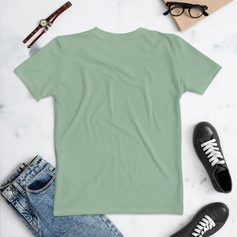 Plain Light Sage Green Soft Summer Women's Crewneck Polyester Heavyweight Premium T-Shirt by Treasure Pie product image (2)