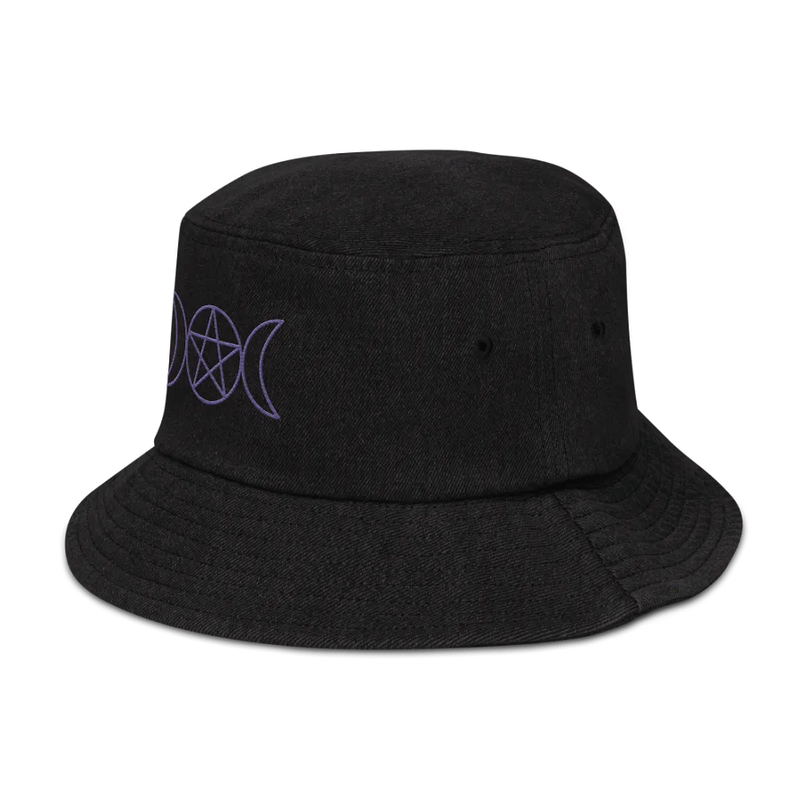 Protection Goddess Denim Embroidered Bucket Hat product image (4)