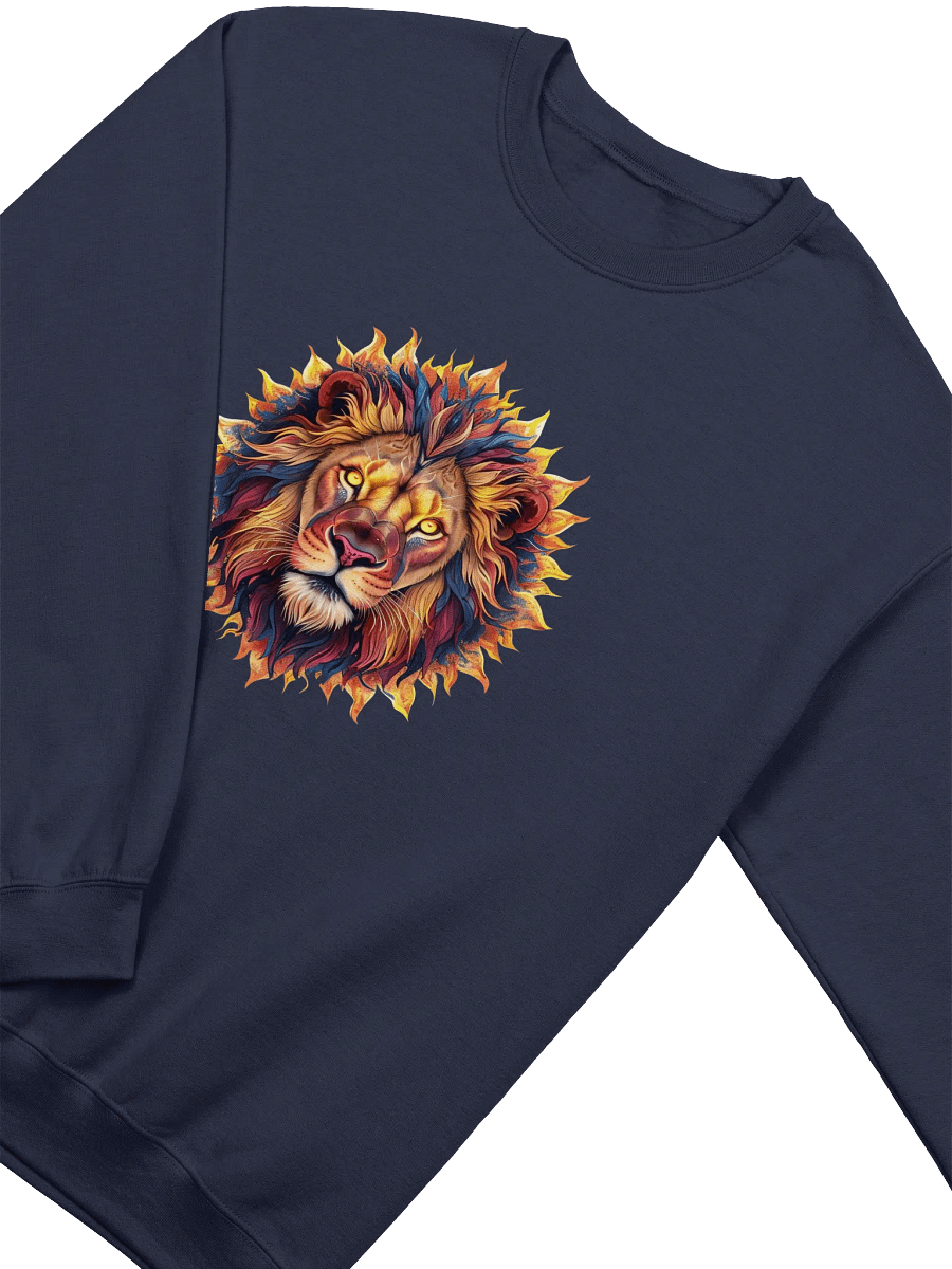 Blazing Majesty: The Fireborn Lion - Air-Spun Classic Crewneck Sweatshirt product image (1)