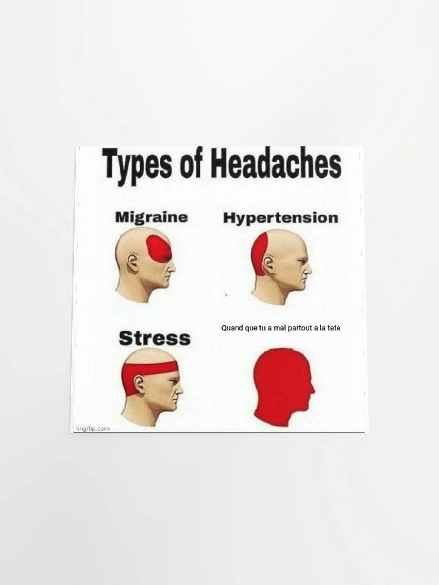 Poster TYPES OF HEADACHES product image (20)